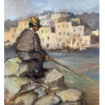 F. Nicolardi, Fisherman on the Neapolitan seaside - F. Nicolardi