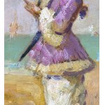 UNIDENTIFIED SIGNATURE, Elegant woman by the seaside