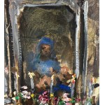 R.CARIGNANI, Market scene with characters - R. CARIGNANI