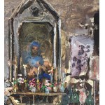 R.CARIGNANI, Market scene with characters - R. CARIGNANI