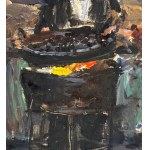 R.CARIGNANI, Market scene with characters - R. CARIGNANI