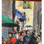 R.CARIGNANI, Market scene with characters - R. CARIGNANI