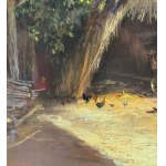 R.CARIGNANI, Barn with a horse - R. CARIGNANI
