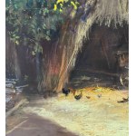 R.CARIGNANI, Barn with a horse - R. CARIGNANI