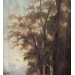 SCUOLA ITALIANA, Landscape with a lake, ducks, and figures