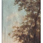 SCUOLA ITALIANA, Landscape with a lake, ducks, and figures