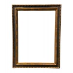 Antique carved and painted wooden frame