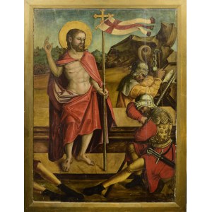 Malarz nieokreślony, pocz. XVI w., Zmartwychwstanie / Chrystus biczowany - obraz dwustronny