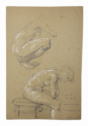 Marian WAWRZENIECKI (1863-1943), Szkice nagiej kobiety - E. Malinowska, 1895