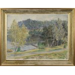 Stefan JUST (1905-1977), Przystań nad jeziorem