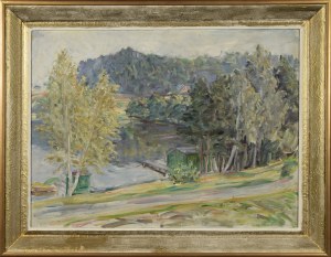 Stefan JUST (1905-1977), Przystań nad jeziorem