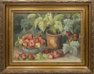 Władysława MALSKA (1908-1998), Martwa natura z truskawkami