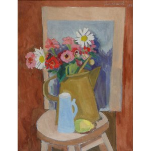 Jan Piotr HRYNKOWSKI (1891-1971), Zátišie s kvetmi, 1958