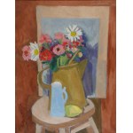 Jan Piotr HRYNKOWSKI (1891-1971), Martwa natura z kwiatami, 1958