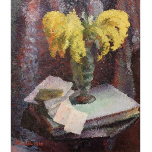 Mieczysława J. KOSIŃSKA (1905-1985), Mimozy w wazonie, 1938
