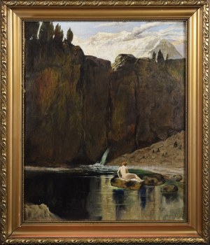 Malarz nieokreślony, XIX / XX w., Nad górskim stawem
