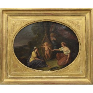 Malarz nieokreślony, XVIII w., Amor na uwięzi, 1787