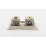 BARANOWKA - Porcelain Manufactory in Baranovka (founded 1804), Écritoire - inkwell and sandpiper on base