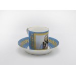SEVRES - PORCELONA MANUFACTURE, Cup with portrait miniature of Maria Leszczynska