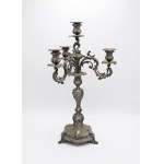 BRUCKMANN & SÖHNE (active 1805-1973), Three arm candelabra, four candlesticks