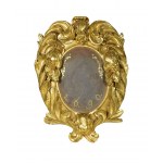 Cartouche in baroque style bordered with acanthus leaves