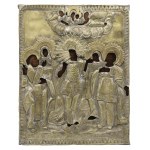 Saint Archangel Michael surrounded by saints of the Orthodox Church - icon
