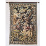 Decorative wallpaper with a hunting scene