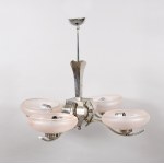 Art déco four arm chandelier