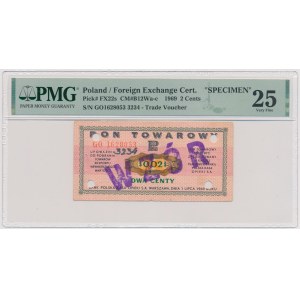 PEWEX, 2 centy 1969 - WZÓR - GO