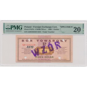 PEWEX, 1 dolar 1969 - WZÓR - GD