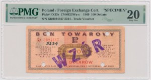 PEWEX, $100 1969 - MODEL - GK