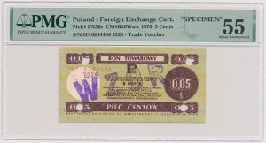 PEWEX, 5 cents 1979 - MODEL - HA