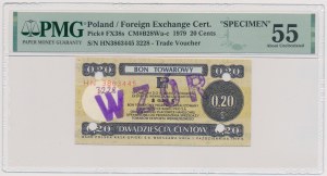 PEWEX, 20 cents 1979 - MODEL - HN