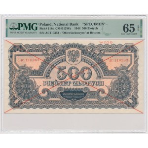 500 złotych 1944 ...owym - WZÓR - AC