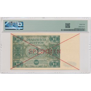 20 złotych 1947 - SPECIMEN - PMG 64