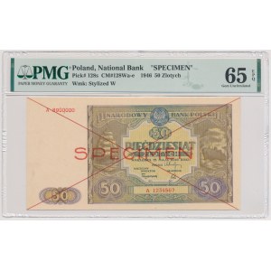 50 złotych 1946 - SPECIMEN - A 1234567/8900000
