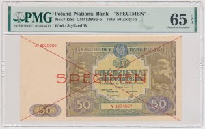 50 zloty 1946 - SPECIMEN - A 1234567/8900000