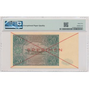 20 złotych 1946 - SPECIMEN - A 1234567