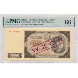 Wzór kolekcjonerski 500 złotych 1948 CC