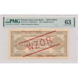 100.000 mkp 1923 - WZÓR - A 0012345/6789000