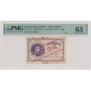 1 złoty 1919 - WZÓR - S.57 E