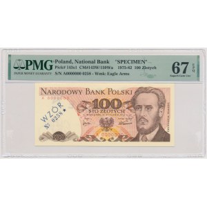 100 złotych 1975 - WZÓR - A 0000000 - No.0258