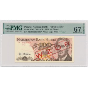 100 złotych 1976 - WZÓR - AK 0000000 - No.0386