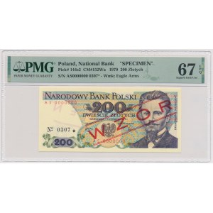 200 złotych 1979 - WZÓR - AS 0000000 - No.0307