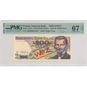 200 złotych 1976 - WZÓR - A 0000000 - No.0218