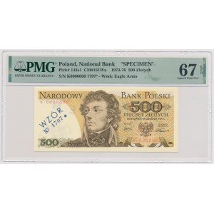 500 złotych 1974 - WZÓR - K 0000000 - No.1707
