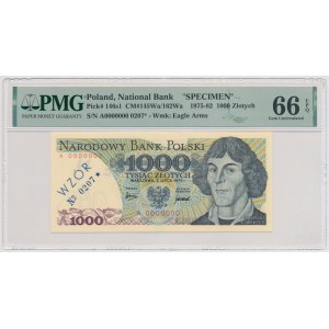 1000 złotych 1975 - WZÓR - A 0000000 - No.0207
