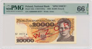 20,000 zloty 1989 - MODEL - A 0000000 - No.0978.