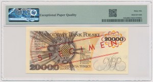20,000 zloty 1989 - MODEL - A 0000000 - No.0978.