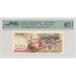 50.000 złotych 1993 - WZÓR - A 0000000 - No.0758